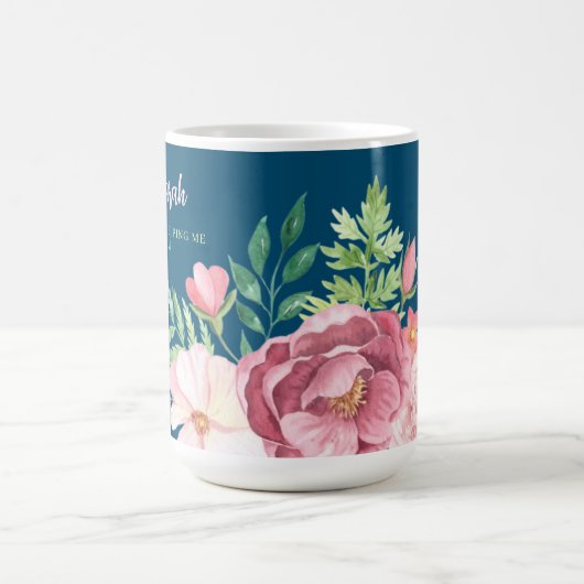 私を花開かせてくれてありがとう フラワーマグ コーヒーマグカップ (中央)