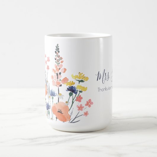 私を花開かせてくれてありがとう マグカップ (中央)