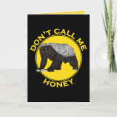 私を蜂蜜のBadassのラーテルの黄色の芸術と電話しないで下さい カード (正面)