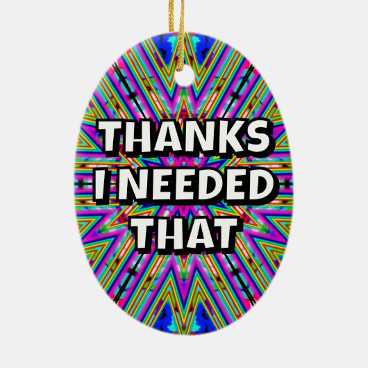 私を裏返し感謝していて セラミックオーナメント (裏面)