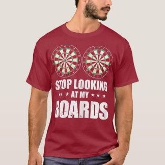 私を見おもしろいていストップる女性のダーツ Tシャツ