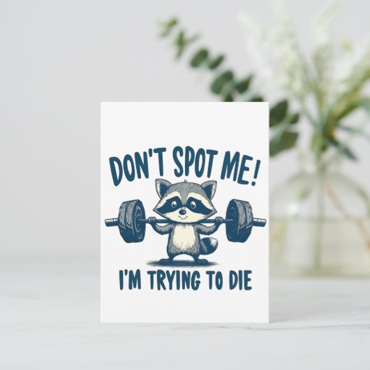 私を見つけないで、私はファンイフィットネスラクーンを試している 案内ポストカード (スタンド正面)