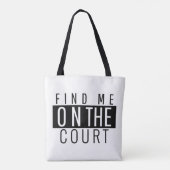 私を見つけるコートおもしろいテニス引用文ブラック トートバッグ (裏面)