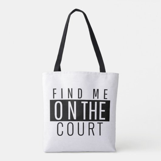 私を見つけるコートおもしろいテニス引用文ブラック トートバッグ (裏面)