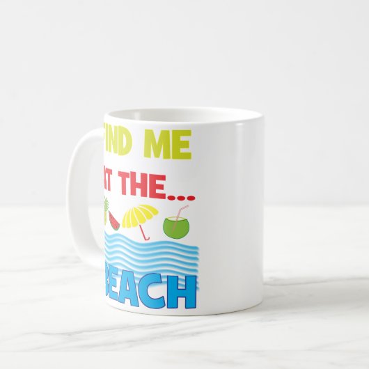 私を見つけるザホテルビーチ海トロピカルバケーション コーヒーマグカップ (正面左)