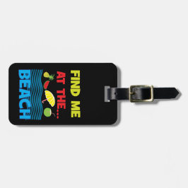 私を見つけるビーチ夏休みデザイン ラゲッジタグ