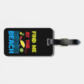 私を見つけるビーチ夏休みデザイン ラゲッジタグ (裏面横)