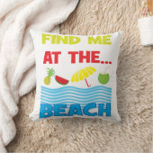 私を見つけるビーチ引っ越し祝いパーティーコースタルデコール クッション (ブランケット)