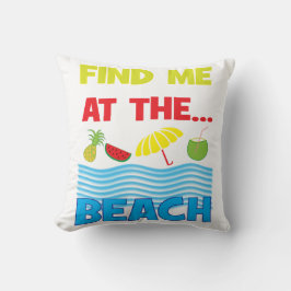 私を見つけるビーチ引っ越し祝いパーティーコースタルデコール クッション