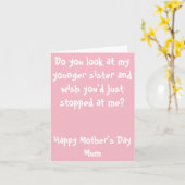 私を見てストップくれる?母の日のカード カード (黄色い花)