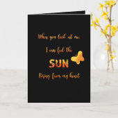 私を見るとき – 愛引用文グリーティングカード カード (黄色い花)