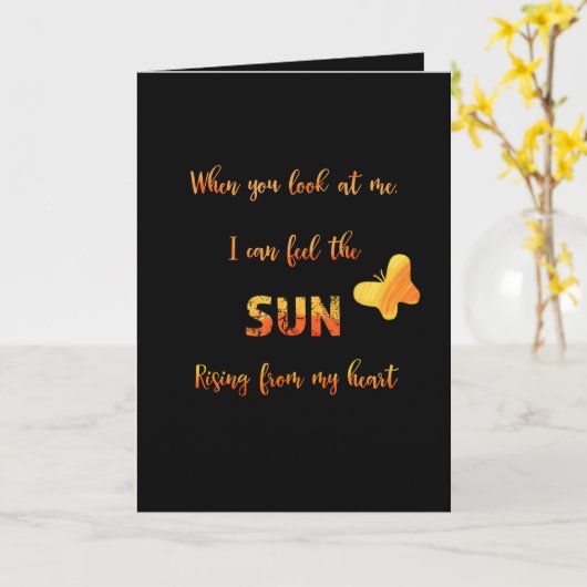 私を見るとき – 愛引用文グリーティングカード カード (黄色い花)