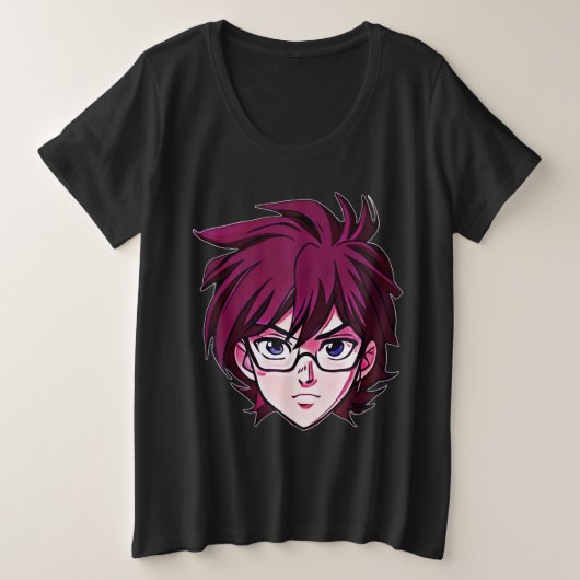 私を見るな、馬鹿者 プラスサイズTシャツ (デザイン正面)