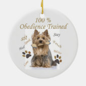 私を言ったヨークシャーテリアはオーナメントを訓練する必要があります セラミックオーナメント (裏面)