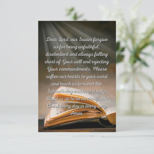 私を許す主祈りの言葉フラットグリーティングカード カード (スタンド正面)