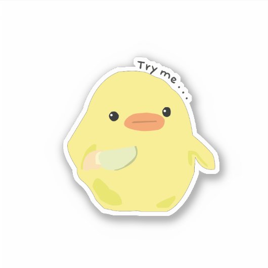 私を試してみて、平和はオプションだったダックミーム シール (正面)