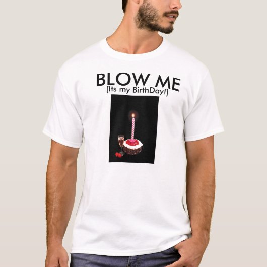 私を誕生日Candel吹いて下さい Tシャツ (正面)