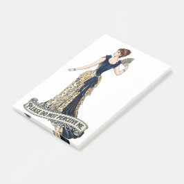 私を誤解しないでください - ヴィクトリア時代の淑女 ヴィンテージ ポストイット