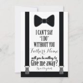 私を誰かと結婚させてくれる？ - タキシード ネクタイ アームバンド 父 招待状 (正面)