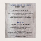 私を販売のための私の鶏の卵についての言うことを許可して下さい 名刺 (内部フラット)