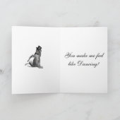 私を踊り感じのように！タップ踊り猫 カード (内部)