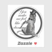 私を踊り感じのように!タップ踊り猫 シール (シート)