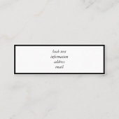 私を踊り感じのように！タップ踊り猫 スキニー名刺 (裏面)