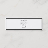 私を踊り感じのように！タップ踊り猫 スキニー名刺 (裏面)