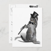 私を踊り感じのように!タップ踊り猫 ポストカード (正面/裏面)