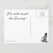 私を踊り感じのように!タップ踊り猫 ポストカード (裏面)