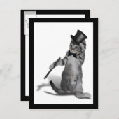 私を踊り感じのように！タップ踊り猫 ポストカード (正面/裏面)