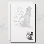 私を踊り感じのように！タップ踊り猫 便箋 (正面/裏面)