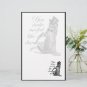 私を踊り感じのように！タップ踊り猫 便箋 (スタンド正面)