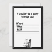 私を踊り感じのように!タップ踊り猫 招待状 (裏面)