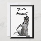 私を踊り感じのように!タップ踊り猫 招待状 (正面)