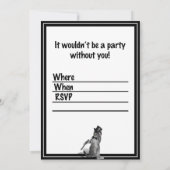 私を踊り感じのように！タップ踊り猫 招待状 (裏面)