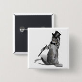 私を踊り感じのように!タップ踊り猫 缶バッジ (正面&裏面)