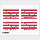 私を踏み付けない – ネイビージャック国旗 長方形シール (シート)