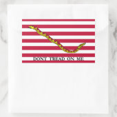 私を踏み付けない – ネイビージャック国旗 長方形シール (バッグ)