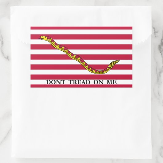 私を踏み付けない – ネイビージャック国旗 長方形シール (バッグ)