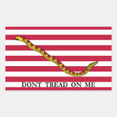 私を踏み付けない – ネイビージャック国旗 長方形シール (正面)