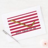 私を踏み付けない – ネイビージャック国旗 長方形シール (封筒)