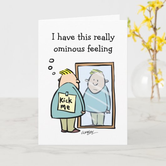 私を蹴って下さい カード (黄色い花)