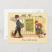 私を蹴るサインいたずら子供たち老人 ポストカード (正面/裏面)