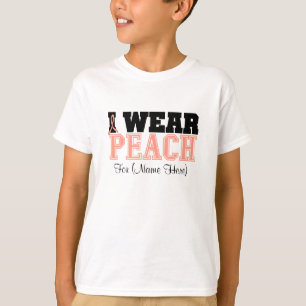 私を身に着けていますモモのリボンの子宮の蟹座を個人化して下さい Tシャツ