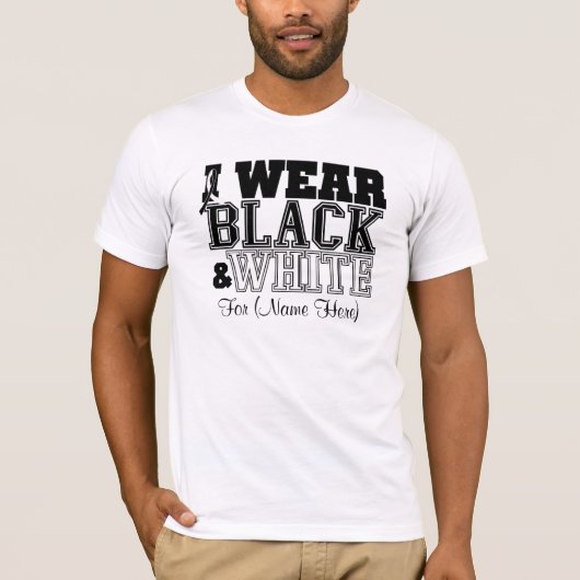 私を身に着けています黒い及び白人のCarcinoid蟹座を個人化して下さい Tシャツ (正面)