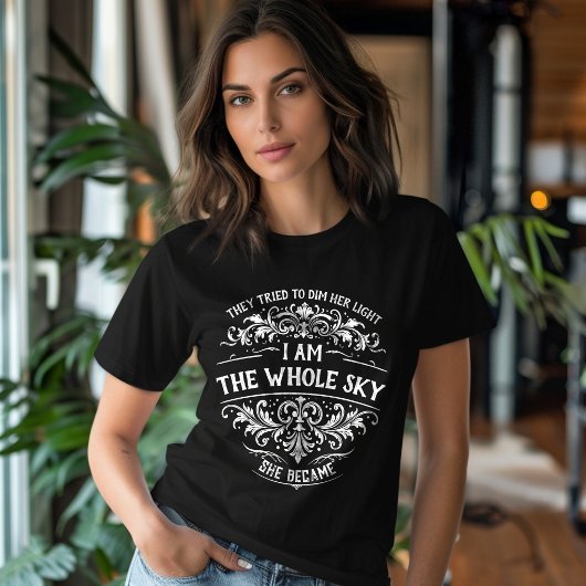 私を輝かせる 全天を私はつかむ 女性ヴィンテージ トライブレンドTシャツ