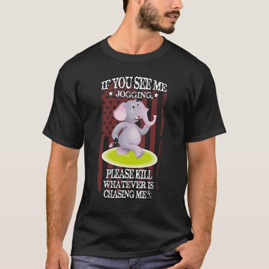 私を追いかけているものを殺してユーモアのあるくれ Tシャツ (正面)