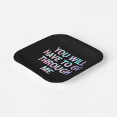 私を通らなければならないよ 面白いLGBTQ トランス ペーパープレート (傾斜あり)