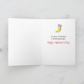 私を運転するバおもしろいナスバレンタインデー シーズンカード (内部)